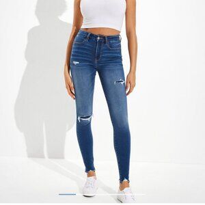 American Eagle Forever Soft Super Hi-Rise Jegging, Size 10R, Medium Wash